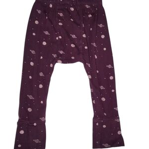 Kate Quinn Organic Panda Pants Purple Planets Toddler Girls Size 3T